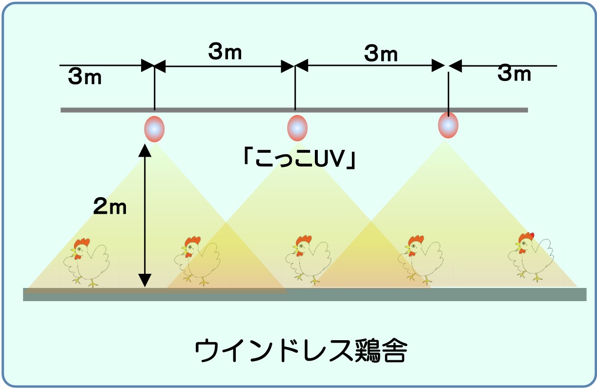 養鶏場向けLED「こっこ」導入事例